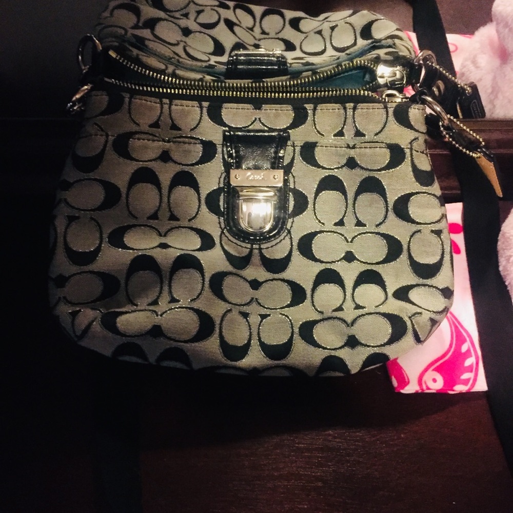 Coach dark blue purse